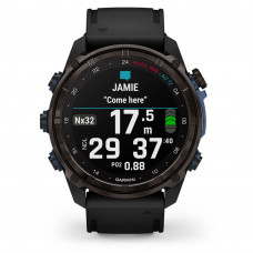 Garmin Descent Mk3i 43 mm Carbon grey DLC titanium with black silicone band (010-02753-11)