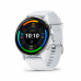 Garmin Venu 3 Silver Stainless Steel Bezel with Whitestone Case and Silicone Band (010-02784-00) 