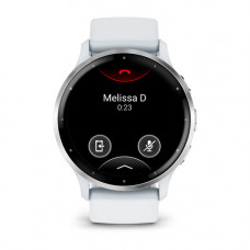 Garmin Venu 3 Silver Stainless Steel Bezel with Whitestone Case and Silicone Band (010-02784-00) 