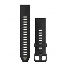 Ремінець Garmin QuickFit 22 Watch Bands Black/Pebble Gray Silicone (010-13392-00)