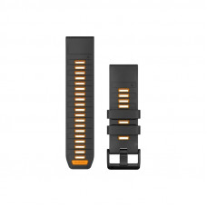 Ремінець Garmin QuickFit 26 Watch Bands Graphite/Spark Orange Silicone (010-13393-05) 