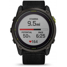 Garmin Enduro 3 Carbon Gray DLC Titanium with Black UltraFit Nylon Strap (010-02751-01)