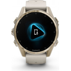 Garmin Fenix 8 43 mm AMOLED Sapphire Soft Gold with Fog grey/dark sandstone silicone band (010-02903-11)