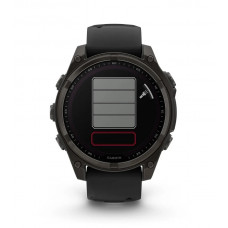 Garmin Fenix 8 47 mm Solar Sapphire Carbon Gray DLC Titanium w. Black/Pebble Gray S. Band (010-02906-11)