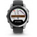 Garmin Fenix E 47 mm AMOLED Stainless Steel with Black Silicone Band (010-03025-00)