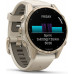 Garmin Fenix 8 43 mm AMOLED Sapphire Soft Gold with Fog grey/dark sandstone silicone band (010-02903-11)