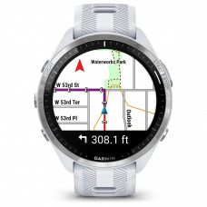 Garmin Forerunner 965 Titanium Bezel w. Whiteston Case and Whiteston/Powder Gray Silicon Band (010-02809-11)