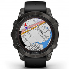 Garmin Fenix 7 Pro Sapphire Solar Edition Carbon Grey DLC Titanium with Black Band (010-02777-11)