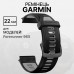Ремінець Garmin 22mm для Forerunner 965 Black/Powder Gray with Slate Hardware (010-11251-9Y)