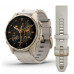 Garmin Fenix 8 43 mm AMOLED Sapphire Soft Gold with Limestone Leather Band (010-02903-40)