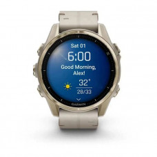 Garmin Fenix 8 43 mm AMOLED Sapphire Soft Gold with Limestone Leather Band (010-02903-40)