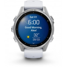 Garmin Fenix 8 43 mm AMOLED Silver with Whitestone silicone band (010-02903-00)