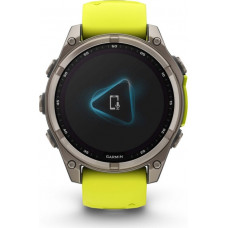 Garmin Fenix 8 51 mm Solar Sapphire Titanium w. Amp Yellow/Graphite Silicone Band (010-02907-21)
