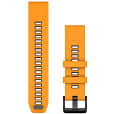 Ремінець Garmin QuickFit 22 Watch Bands Spark Orange/Graphite Silicone (010-13392-01)