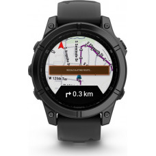 Garmin Fenix E 47 mm AMOLED Slate Gray Steel with Black Silicone Band (010-03025-01)